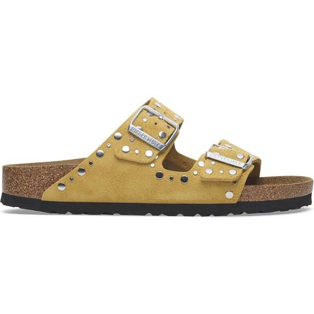 Birkenstock, Sliders, female, Yellow, 7 UK, Rivet Border Slippers in Yellow
