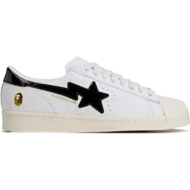 adidas x A Bathing Ape Superstar Vintage 'White Black' JR2701 - White/Black - 4.5