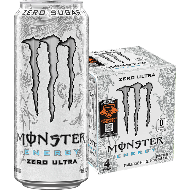 Monster Energy Ultra Zero Sugar Energidryck 4x50cl