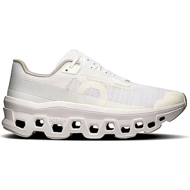 On Cloudmonster Void in White & White - White. Size 11.5 (also in 10, 10.5, 11, 12, 12.5, 13, 7, 7.5, 9.5). (11.5)