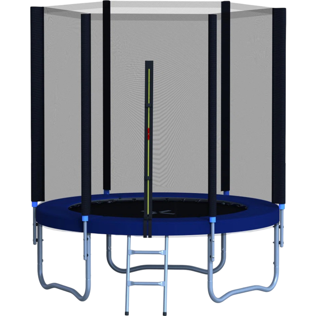 Heavy Duty 6&#39; Round Backyard Trampoline with Safety Enclosure - Blue (205cm H X 183cm W X 183cm D)