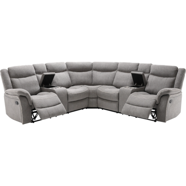 Sherford 5 Seater Grey Corner Sofa