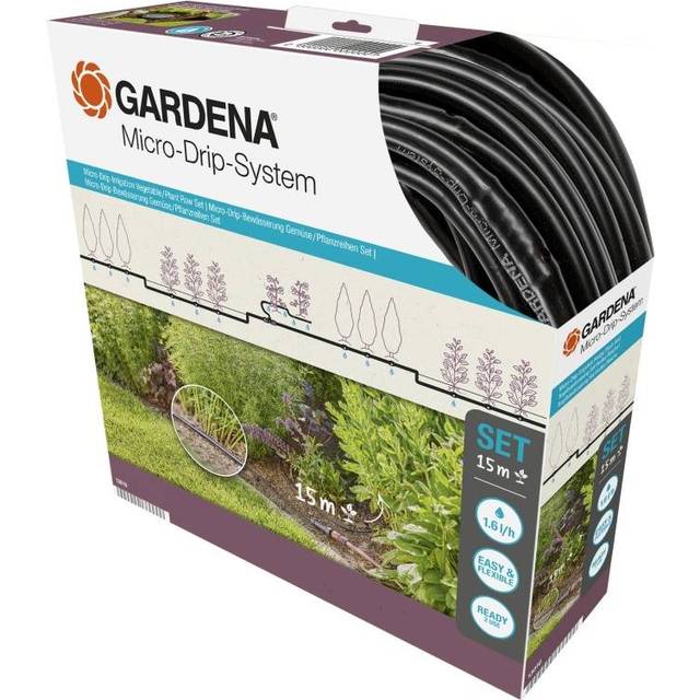 Gardena MICRO DRIP S Above Ground Water Irrigation Starter Set