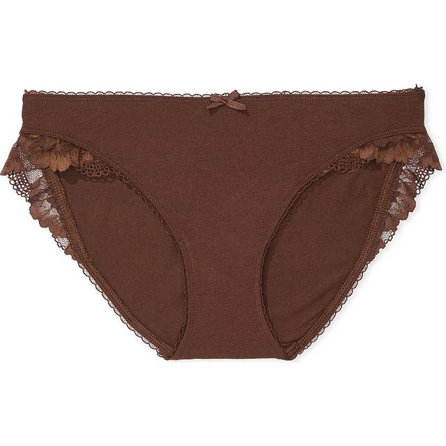 Victoria's Secret Ganache Nude Bikini Lace Trim Knickers - ganache nude - XL
