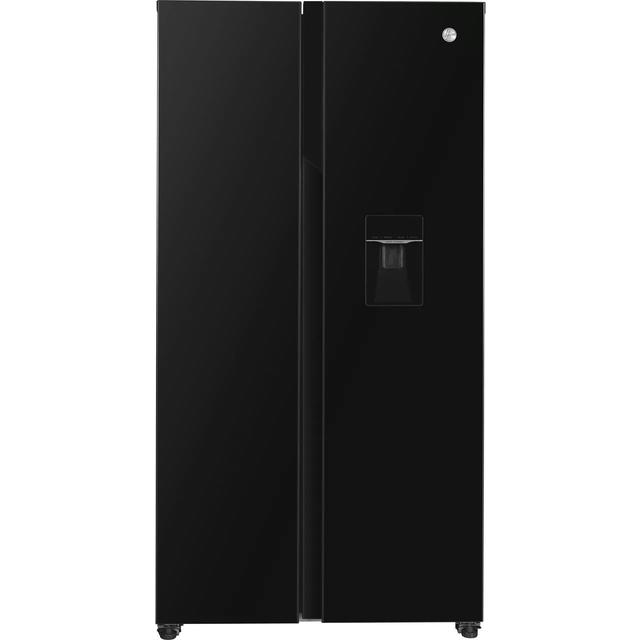 HOOVER HHSBSO6174BWDK-1 American-Style Fridge Freezer - Black, Black
