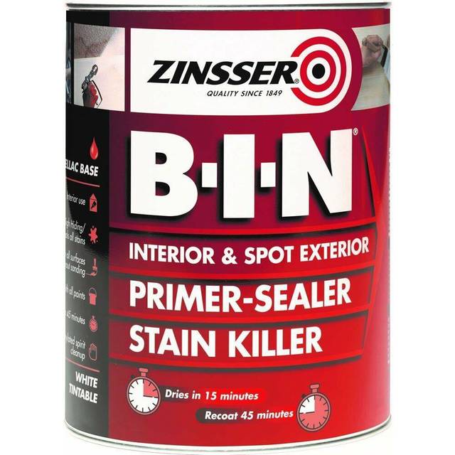 Zinsser B-I-N Primer Sealer Paint White 1L