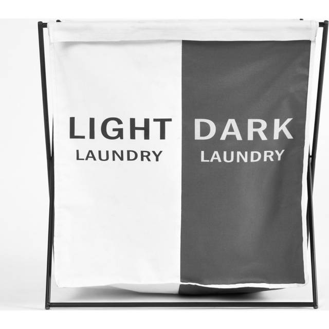 Laundry basket light dark washing hamper bag folding clothes storage handle