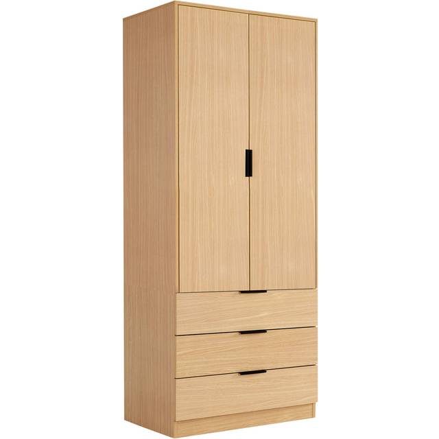 (Oak) Phoenix 2 Door 3 Drawer Wardrobe Bedroom Storage Unit