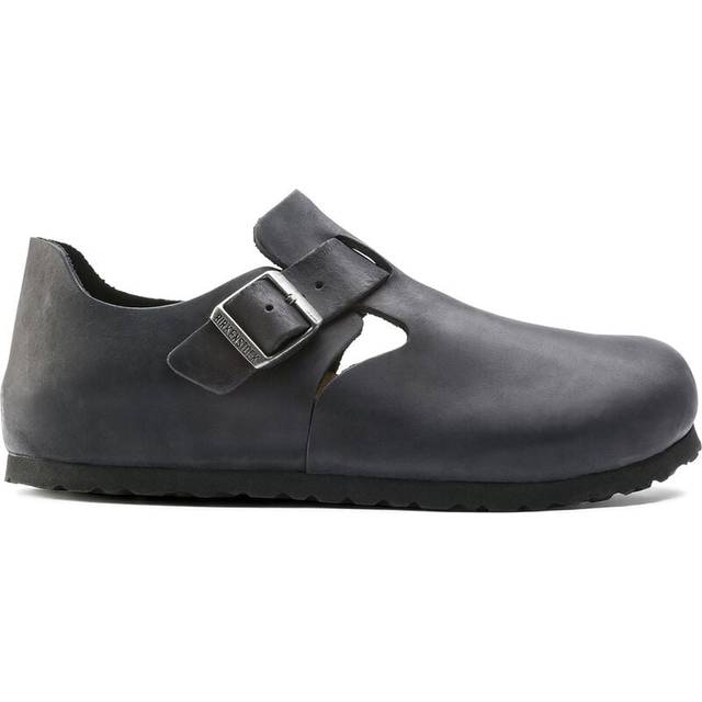 Birkenstock London Oiled Leather Regular Fit Men - Sandals Birkenstock - Black - 166541-7 - Size: 7 (7)