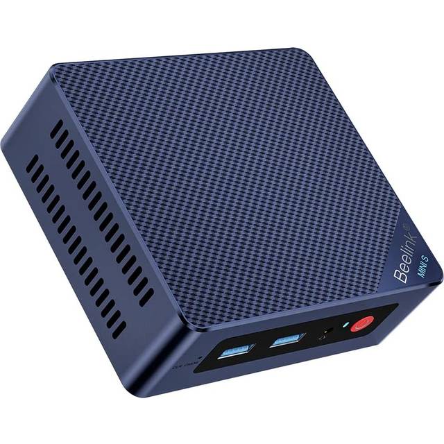 Beelink Mini S12 minidator, stationär minidator med Alder Lake-N N95, 16 GB DDR4 + 500 GB M.2 2280 SSD, WIFI5, dubbel HDMI, dubbel skärm, 1 000 Mbps, BT 4.2