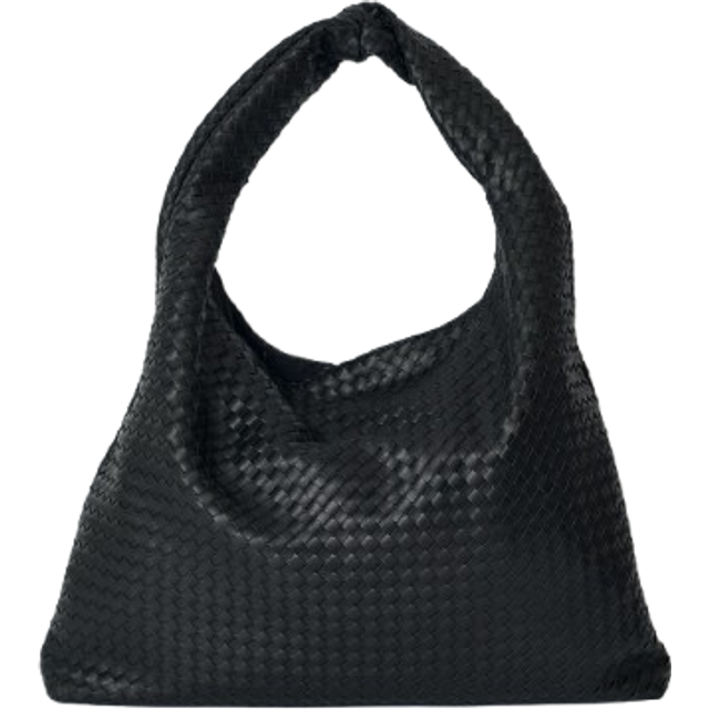 Gina Tricot-Braided large bag-Axelremsväskor-Svart-ONESIZE-Dam