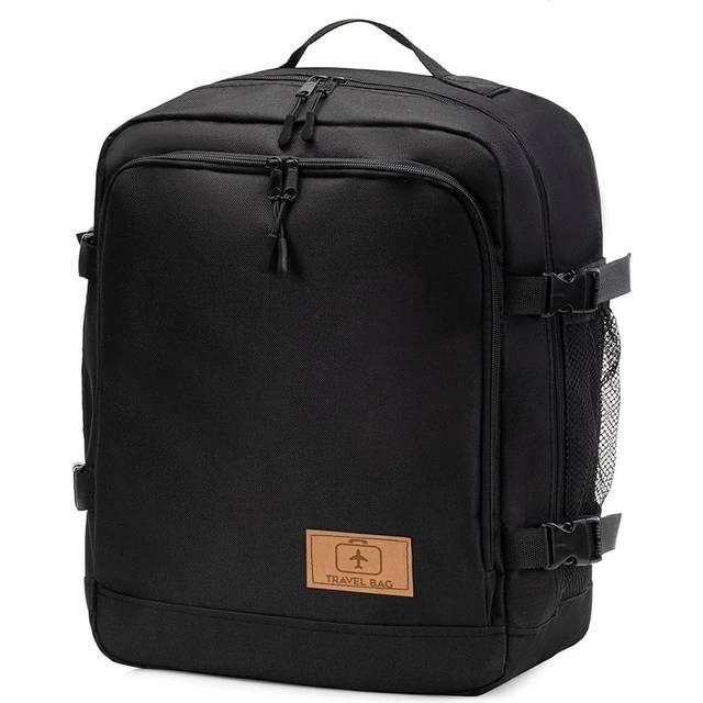 Handbagage för Ryanair multifunktionell handbagage reseryggsäck storlek 40 x 25 x 20 cm bagage stuga flyg helg ryggsäck handbagage färg svart [102], Svart resa, 40x25x20cm, Ryggsäck