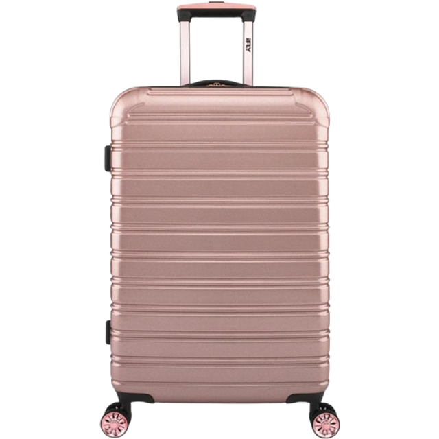 iFLY Medium Rose Gold Fibertech Hard Shell Spinner Travel Suitcase - 61 x 40.7 x 29.3cm