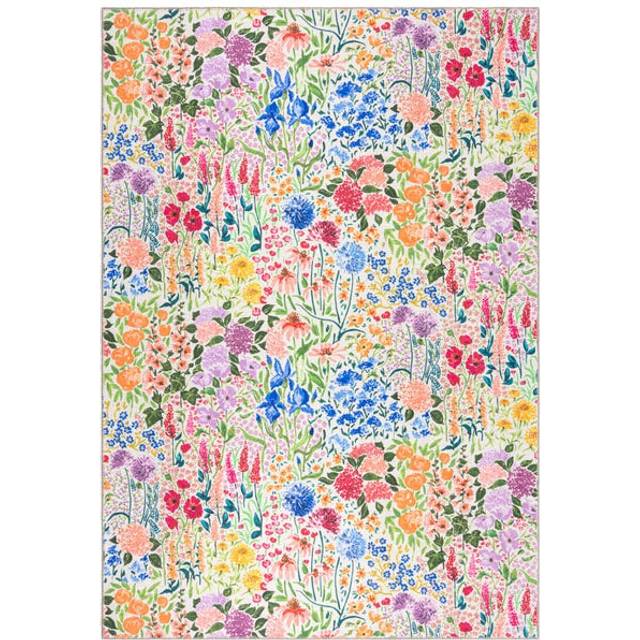 Sophie Robinson Sunshine Flowers Washable Rug - Multicolor