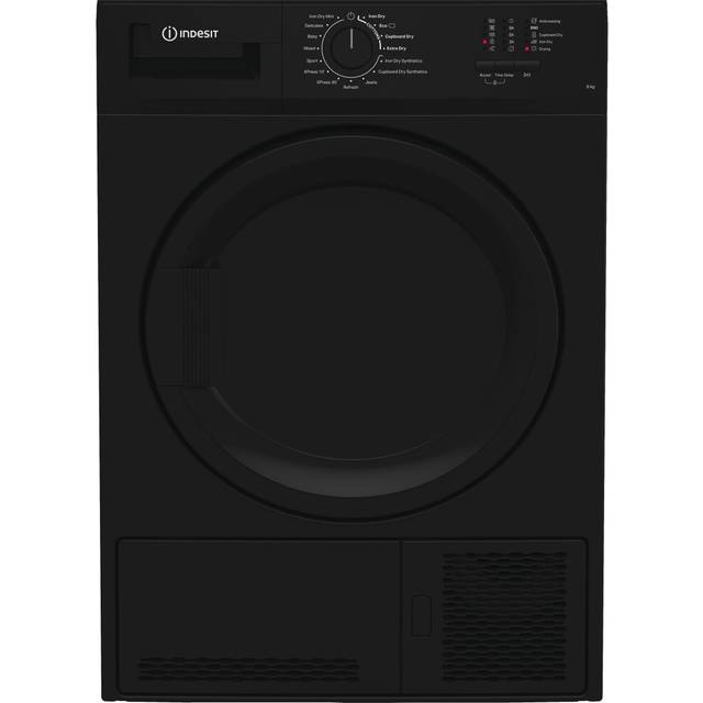 Indesit C YD C82 BBGL UK 8Kg Condenser Tumble Dryer - Black - B Rated