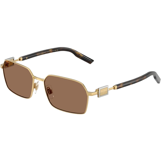 Dolce & Gabbana Man DG2316  02/73 Sunglasses Metal Gold Brown Squared Normal