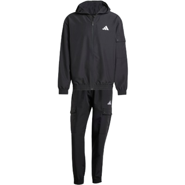adidas Sportswear Men's Sportswear Basic 3 Stripes Woven Tracksuit - Black, Black, Size Xl, Men - XL