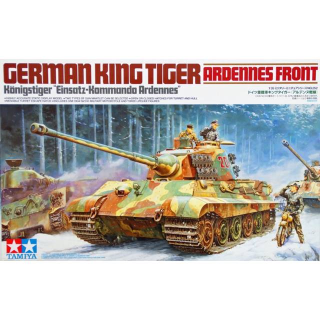 Tamiya 35252 WWII German King Tiger Ardennen Model Kit Scale 1:35