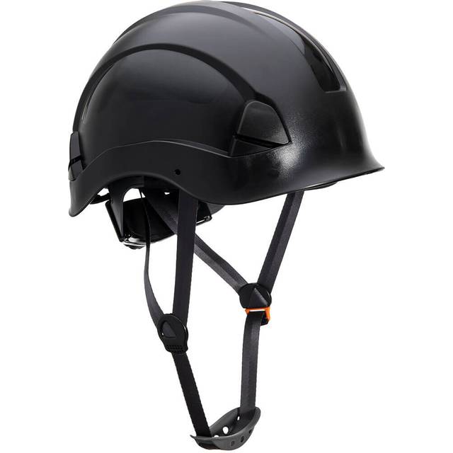 (Black) Portwest PS53 Safety Helmet Hard Hat Short Peak