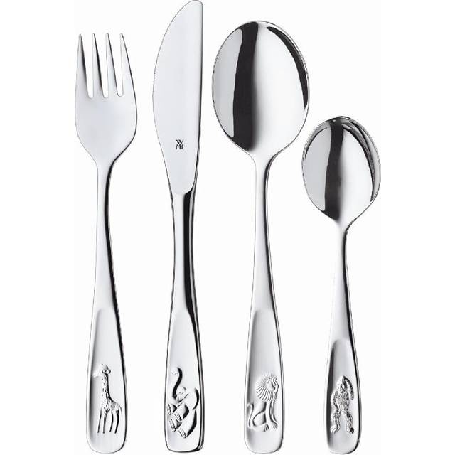 Pignr animals children's cutlery, 4-piece, from 3 years, cromargan polished stai