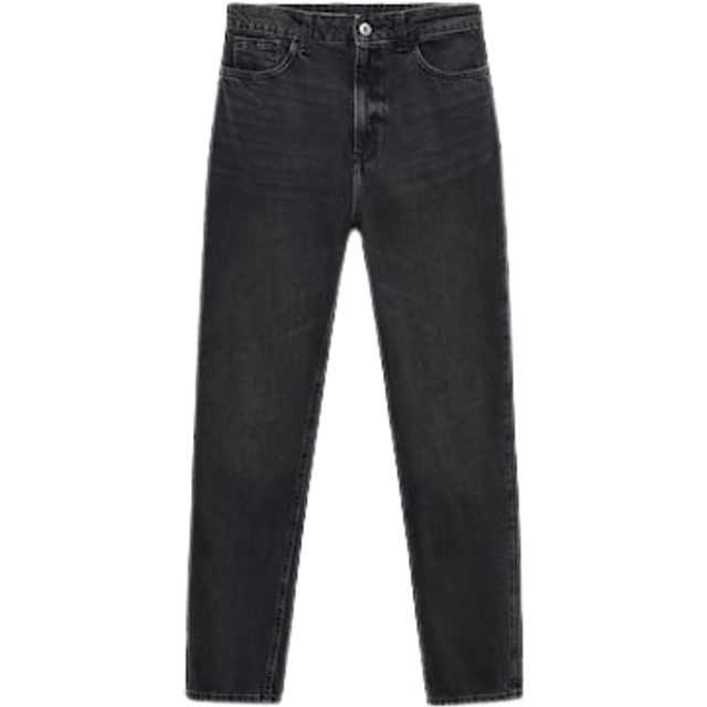 Mom2000 high-rise jeans black denim - Woman - 20 - MANGO - Black denim
