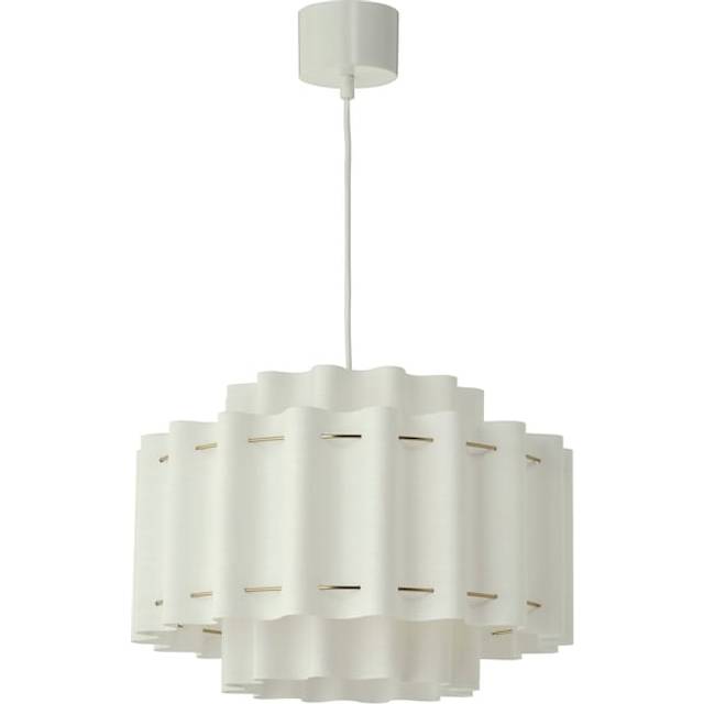 STOCKHOLM 2025 taklampa, vit textil/förmässingad, 50 cm