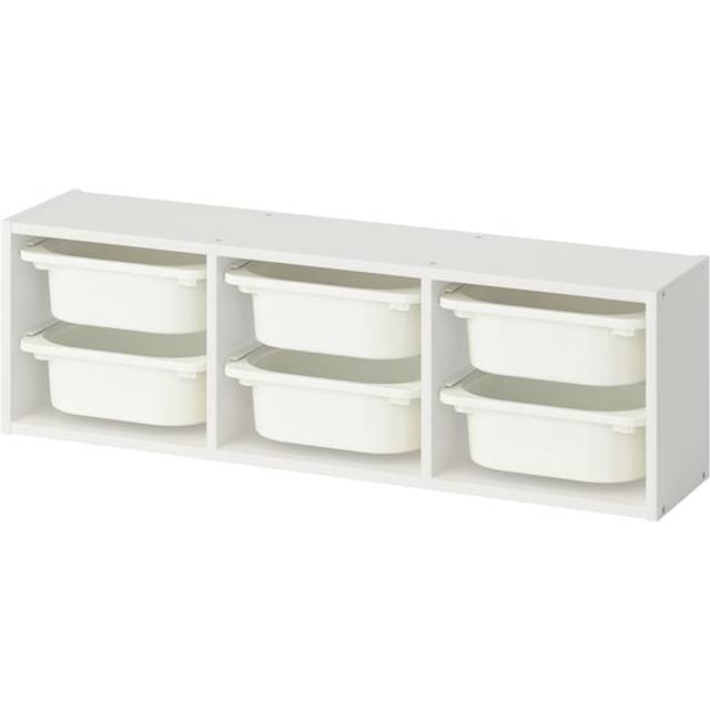 TROFAST Wall storage, white/white, 99x21x30 cm