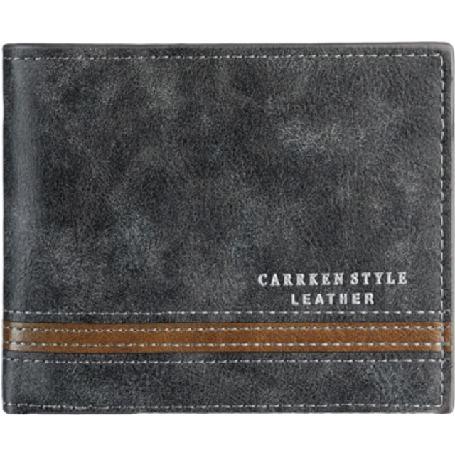 TEMU 1pc Men's Short Wallet, Fashion Horizontal Multi-card Slots Zipper Coin Purse