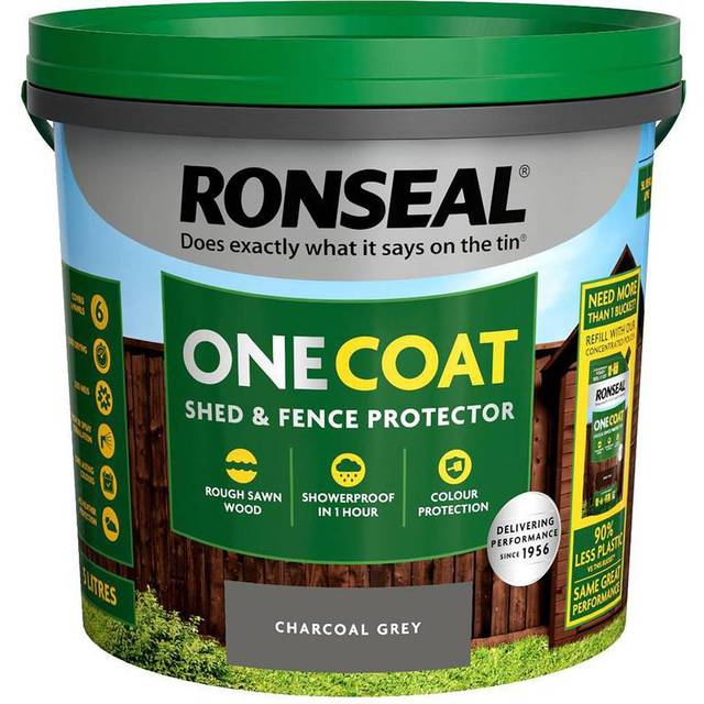 Ronseal One Coat Shed & Fence Protector 5L Charcoal Grey