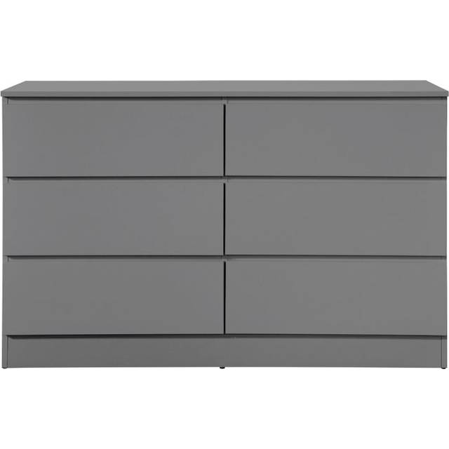 Oslo Grey 6 Drawer Wide Chest