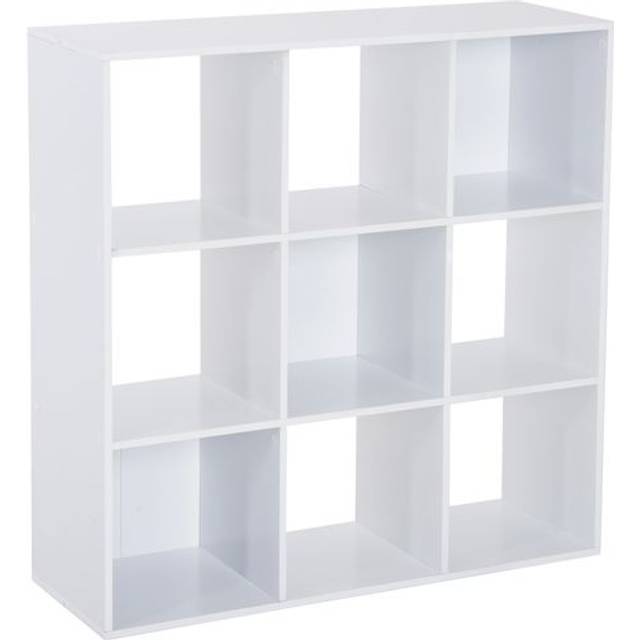 Wooden 9 Cube Storage Cabinet Unit 3 Tier Shelves Organiser Display Rack Living Room Bedroom Furniture - White - Home Living | TJ Hughes