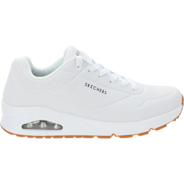 Skechers for man. 52458 Sneakers Uno - Stand On Air white (44), Flat, 1 to 3 cm, Laces, Casual, Sport, Running