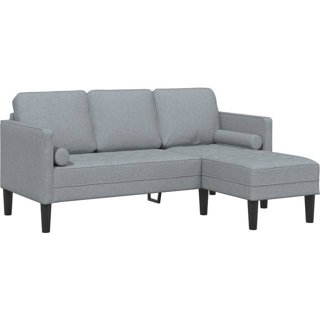 vidaXL Sofa Set Light grey 173 x 131 x 67 cm Fabric - Light Grey
