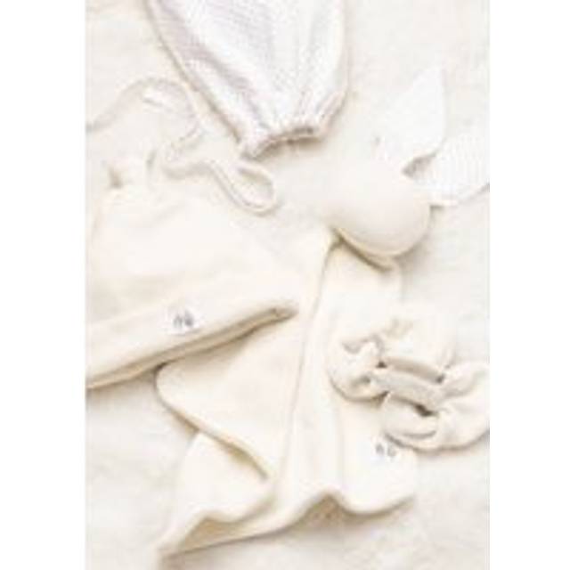 Angel & Rocket Baby Elli Velour Comforter Set, Ecru