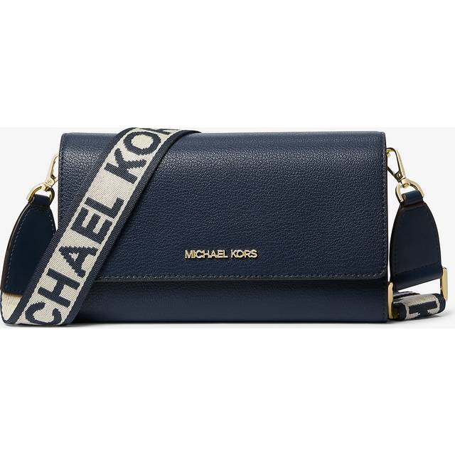 MK Jet Set Large Leather Crossbody Bag - Blue - Michael Kors - ONE SIZE