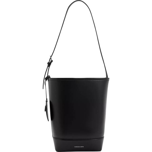 Charles & Keith - Enola Elongated Bucket Bag - Noir - L