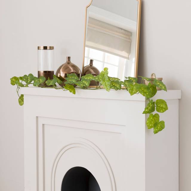 Artificial Caladium Garland - Green