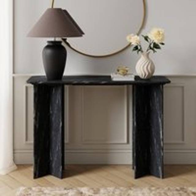Lana Marble Console Table - Black