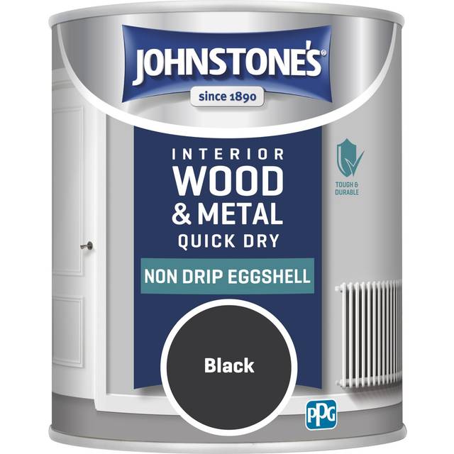 Johnstone's Quick Dry Eggshell Paint 750ml - Black