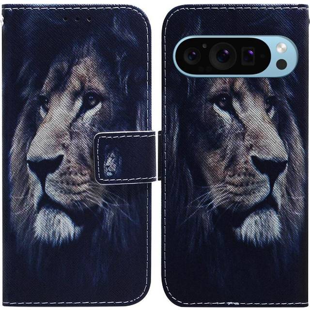 (C6) Flip Case for Google Pixel 9 Pro Xl Card Slots Magnetic Closure Wallet Painted Pu Leather