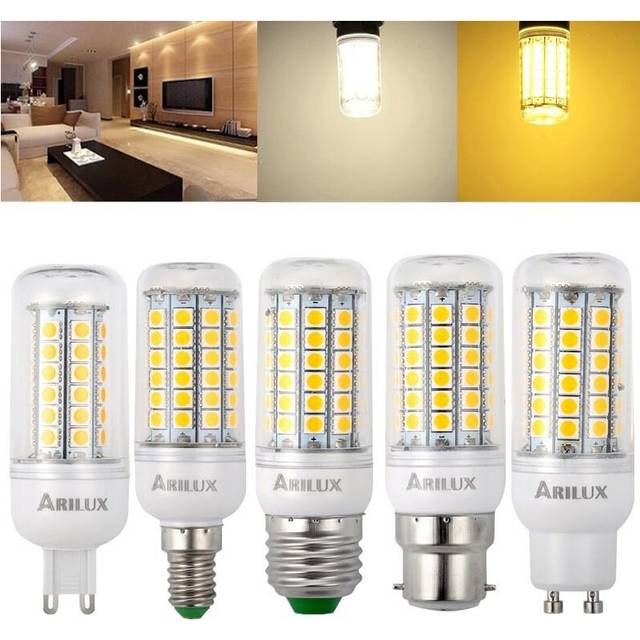 (Pure White, E27) E27 E14 B22 GU10 G9 3W 4W 5W SMD5050 LED Corn Light Bulb for Home Decoration AC220V