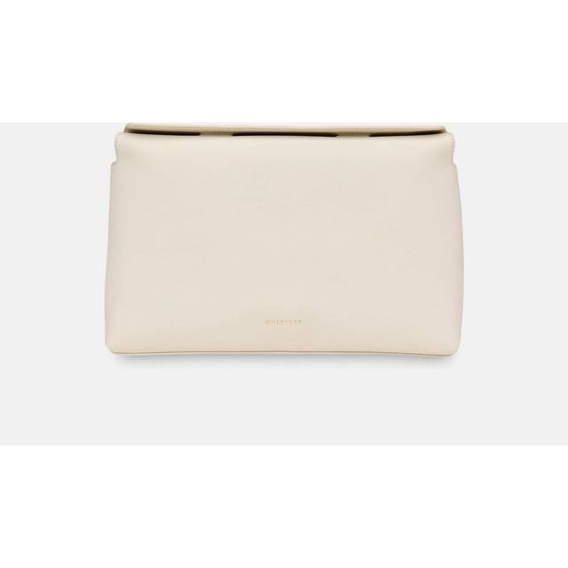 Whistles Fia Fold Top Clutch Bag, Ivory