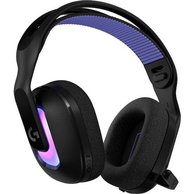 Logitech G G522 - Headset - fullstorlek - Bluetooth / LIGHTSPEED - trådlös, kabelansluten - USB-A, USB-C - svart