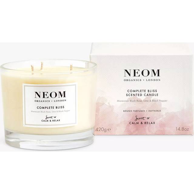 NEOM Wellbeing London Complete Bliss 3 Wick Scented Candle