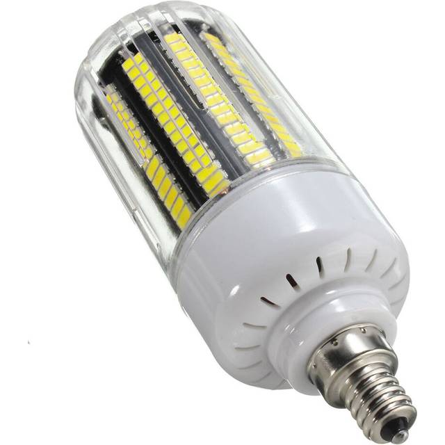 (White, B22) E14 E12 B22 E27 LED 15W  170 SMD 5730 Warm White Whit  Fire Cover Corn LED Bulb Light AC220V