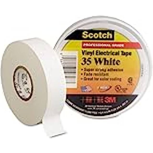 3M 80611211550 35 Scotch elektrisk isoleringstejp, vinyl, 19 mm x 20 m, vit