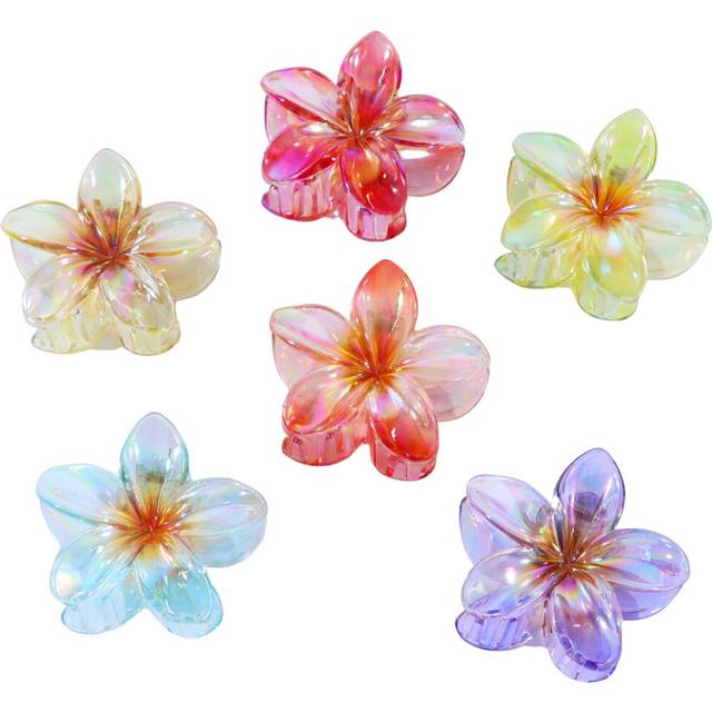 6 Pcs Flower Hair Clip, Nonslip Flower Claw Clips, Strong Hold Claw Clip for Thick Hair,Hair Claw Clips for Women and Girls
