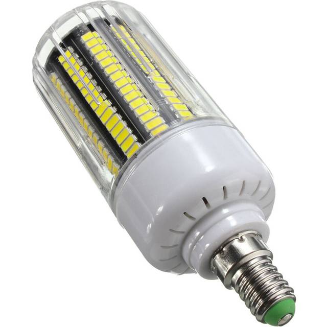 (White, E14) E14 E12 B22 E27 LED 15W  170 SMD 5730 Warm White Whit  Fire Cover Corn LED Bulb Light AC220V
