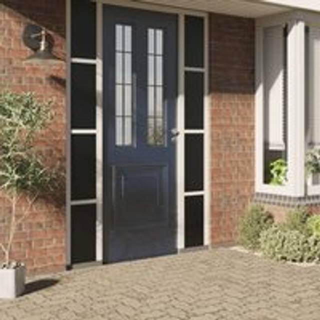 Window Films 4 pcs Frosted Bamboo Pattern PVC - Black - One Size