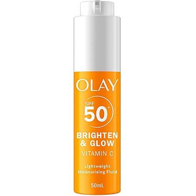 Olay Vitamin C Brighten & Glow 3in1 Moisturiser Face Fluid SPF50+ Hydrating Primer 50ml